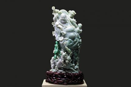 翡翠雕刻《弥勒菩萨》